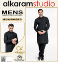 Premium Quality Black Unstitched Suit for Men